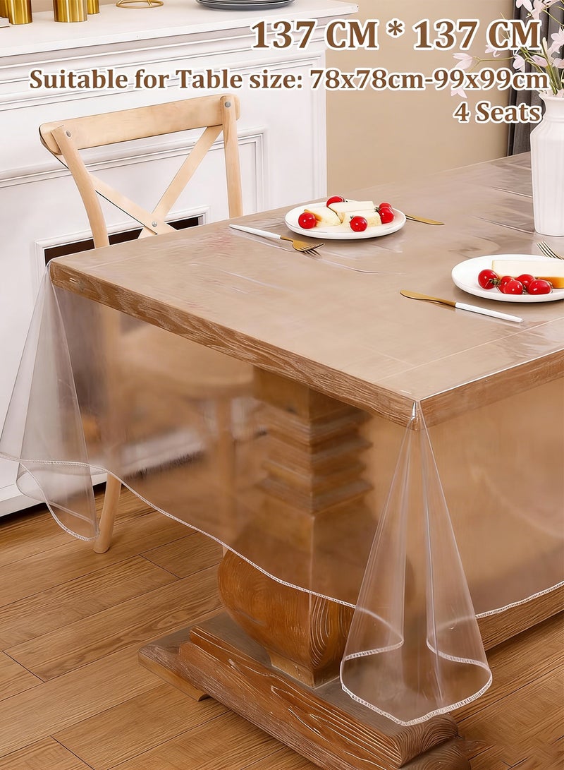 هيلو هاي مفرش طاولة شفاف، حامي طاولة شفاف، سمك 0.13 ملم، مستطيل الشكل، حصيرة مكتب شفافة، غطاء طاولة بلاستيكي، حامي طاولة شفاف من PVC، حصيرة مكتب غير قابلة للانزلاق، حامي طاولة لطاولة غرفة الطعام، المكتب - Image 5